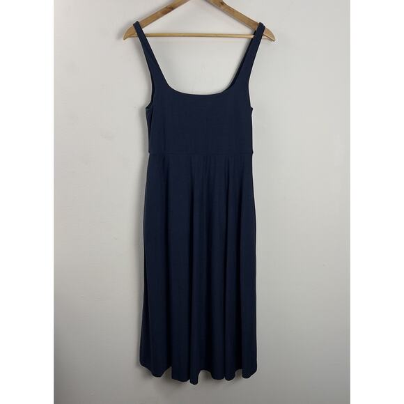 Beyond Yoga Featherweight At The Ready Square Neck Dress in Navy Size Medium - Picture 2 of 8